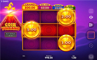 Coin Volcano bonus game attivo